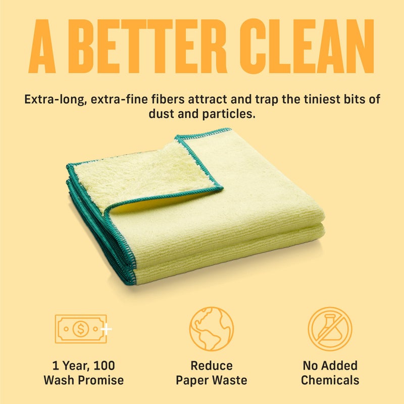 E-Cloth High Performance Dusting Cloth - Microfiber Dusters for Cleaning, Supplies for Housekeeping - Washable Cloths for Cleaning - Reusable Microfiber Cleaning Cloths - 2 Pack - Image 4